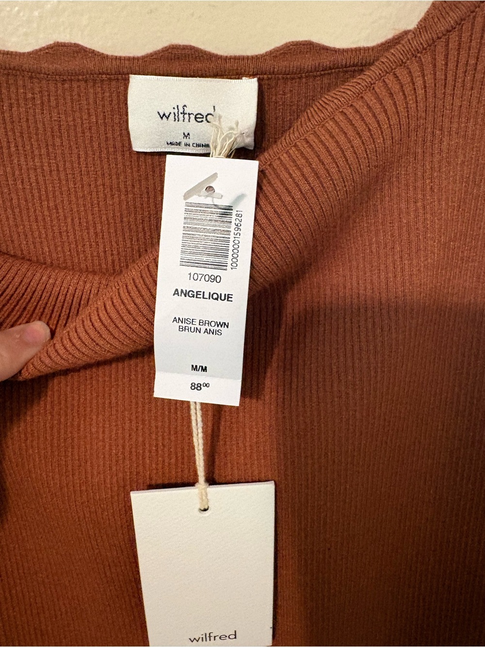 Aritzia Rust Ribbed Mini Dress - Picture 4 of 6